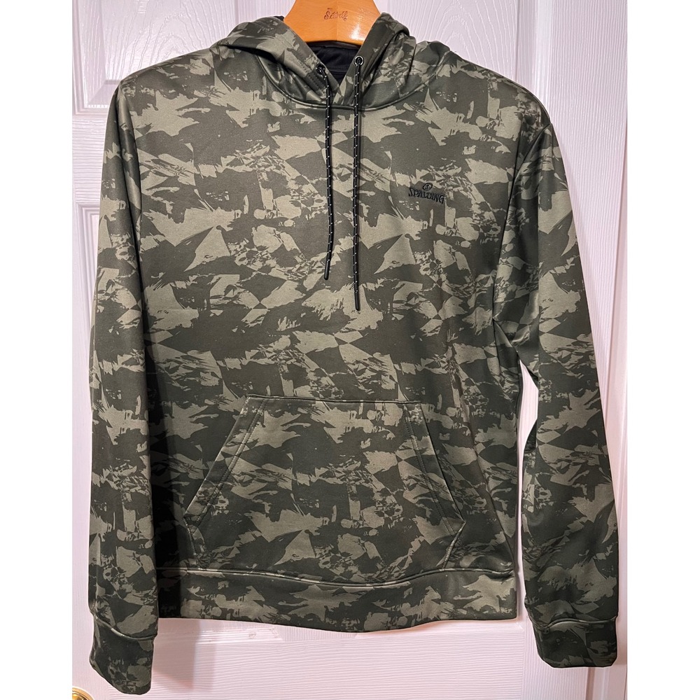 Spalding Men's Camo Hoodie Athletic Pullover Regular‎ Fit L/G